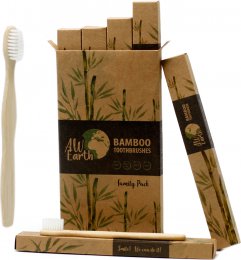 Bambusová zubná kefka - Biela