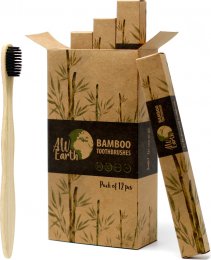 Bambusová zubná kefka - Čierna
