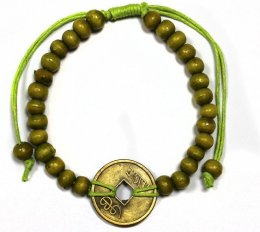 Náramok Feng Shui "pre šťastie" limetkový